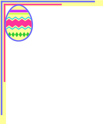 Colorful Easter Egg Clipart Frame - Decorative Borders & Corners