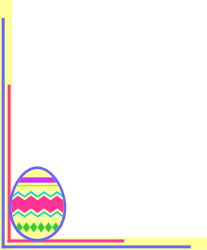 Colorful Easter Egg Clipart Frame: Vibrant Borders & Corners Design