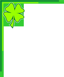 Green Frame with Shamrock Leaf Clipart - Perfect for St. Patrick's Day Designs