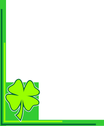 Green Shamrock Frame: Decorative Corners and Borders Clipart