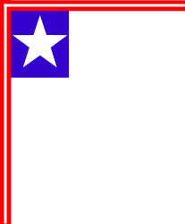 Texas Flag Clipart with White Star - Borders and Corners Design