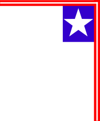 Red Frame with White Star Clipart - Perfect for Borders and Corners