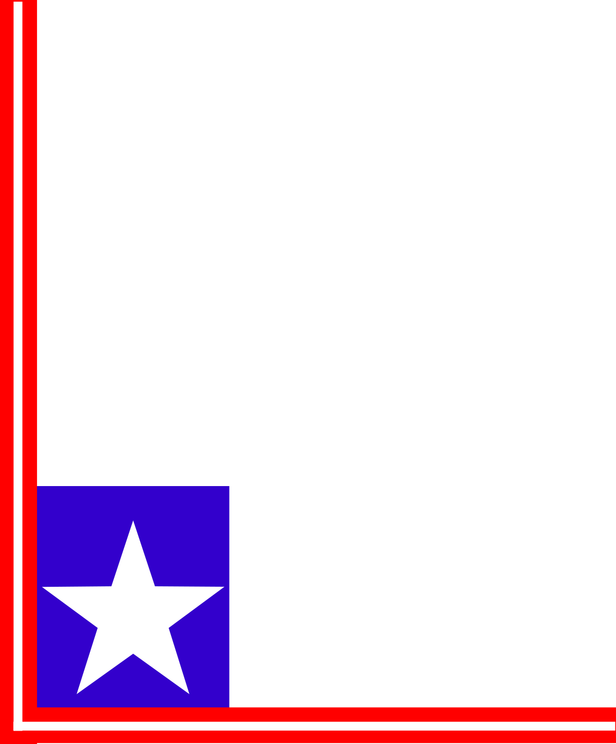 a red, white and blue frame with a star clip art png transparent Red, White and Blue Star Frame Clipart - Perfect for Borders and Corners