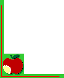 Red Framed Apple Clipart: Vibrant Borders and Stylish Corners