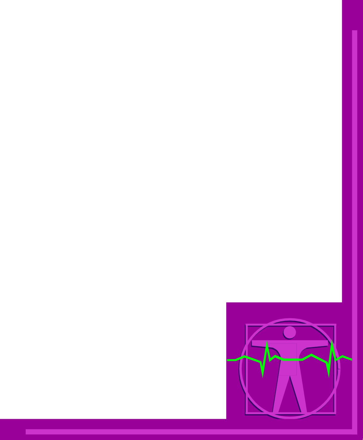 Purple Frame with Green Arrow Clipart - Decorative Borders and Corners