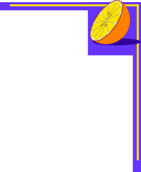 Purple Frame with Orange Slice Clipart - Ideal for Creative Designs