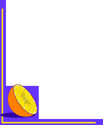Purple Frame with Orange Slice Clipart - Perfect for Modern Designs