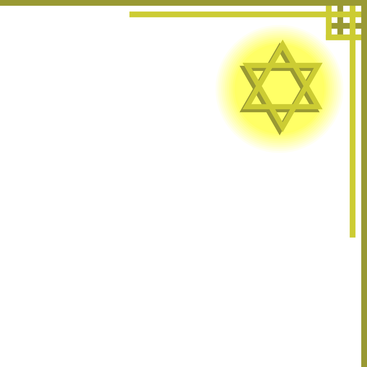 Star of David Clipart - Elegant Borders and Corners for Designs