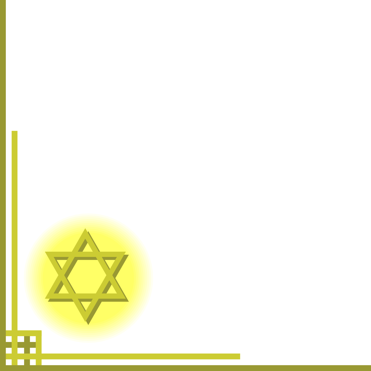Star of David Clipart: Elegant Borders and Corners Design
