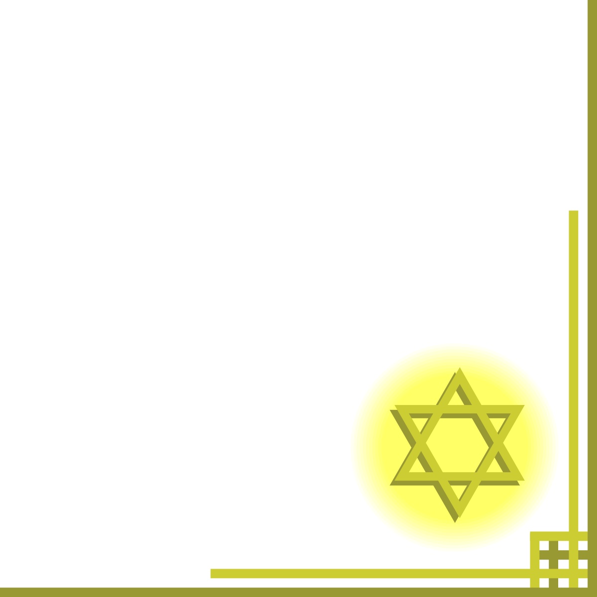 Star of David Clipart: Elegant Borders and Corners Design