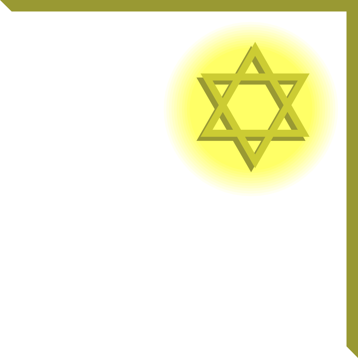 Star of David Clipart - Elegant Borders & Corners Design