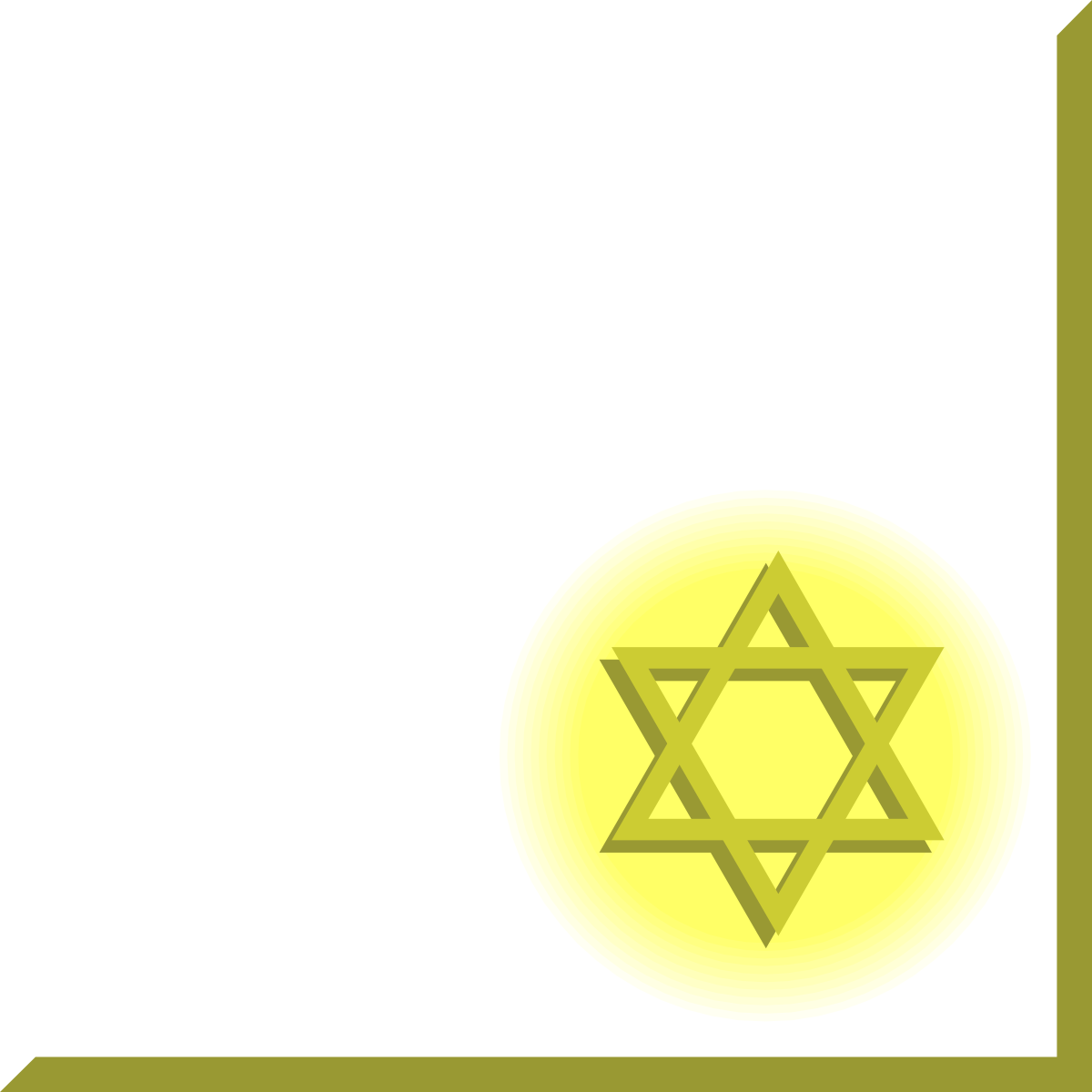 Star of David Clipart with Borders and Corners