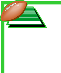 Football Field Clipart with Soccer Ball - Borders & Corners Included