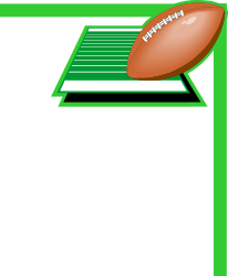 Football Field Clipart with Football - Dynamic Borders and Corners