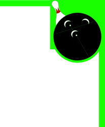 Black and White Border Clipart with Green Background
