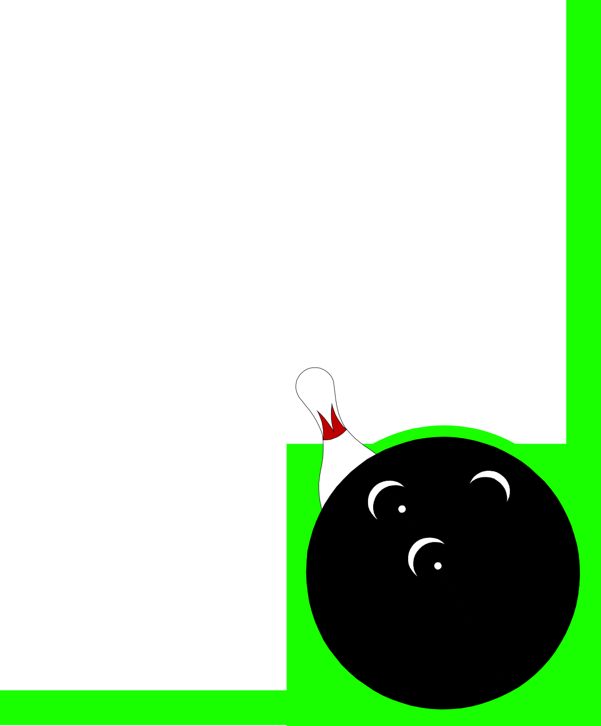 Bowling Ball and Pin Clipart - Creative Borders and Corners Design