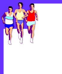 Running Runners Clipart - Dynamic Borders and Corners Design