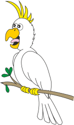 Yellow Feathered Bird on Branch - Captivating Clipart for Nature Lovers
