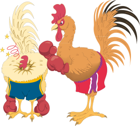 Rooster in Shorts Clipart: Fun and Playful Animal Illustrations