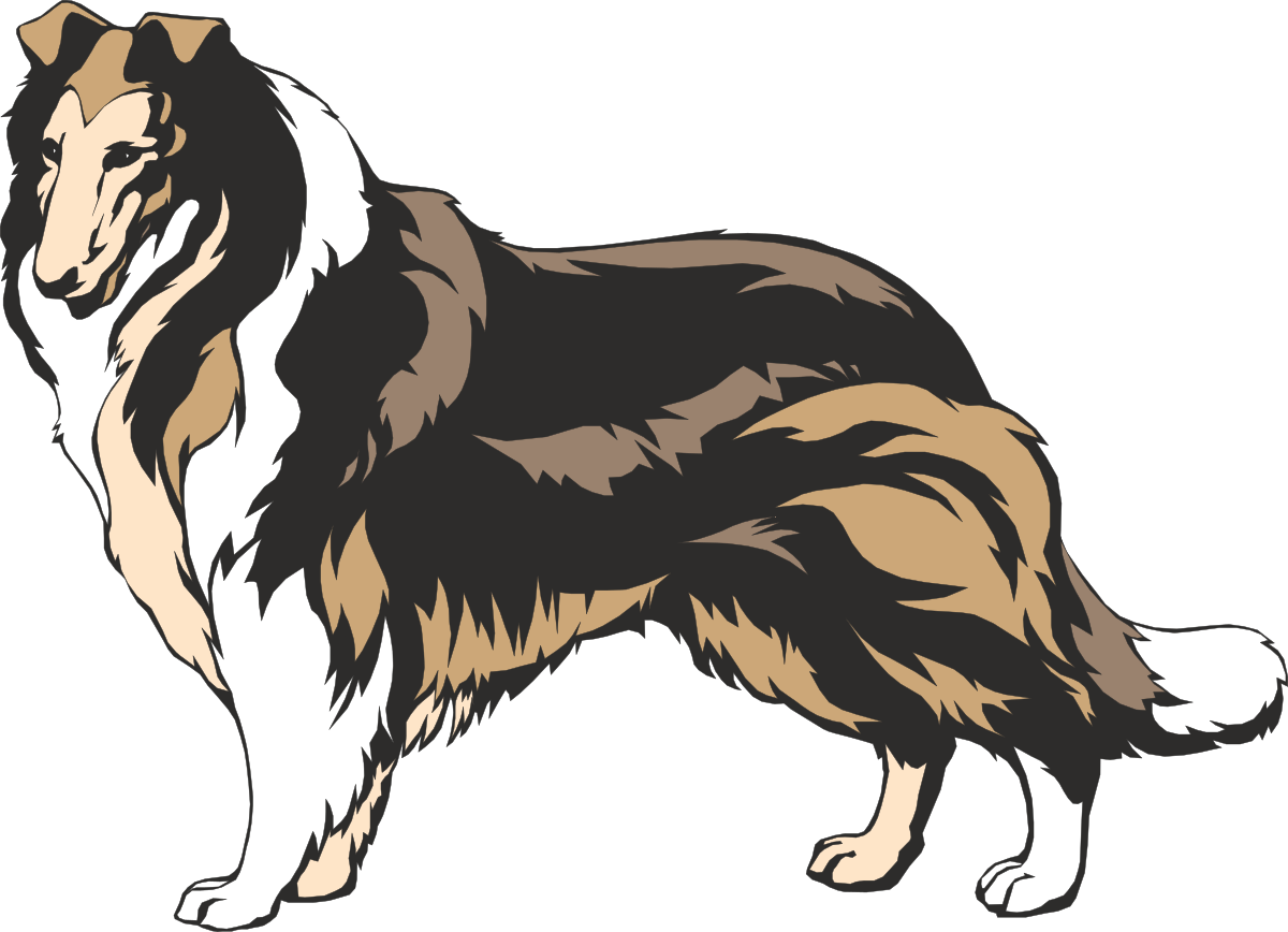 Brown and White Dog Clipart - Playful Canine Companion Illustration