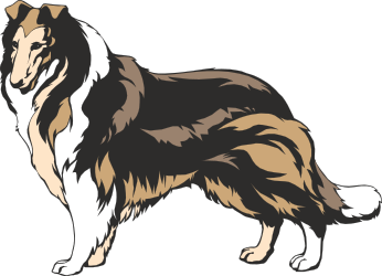 Brown and White Dog Clipart - Playful Canine Companion Illustration