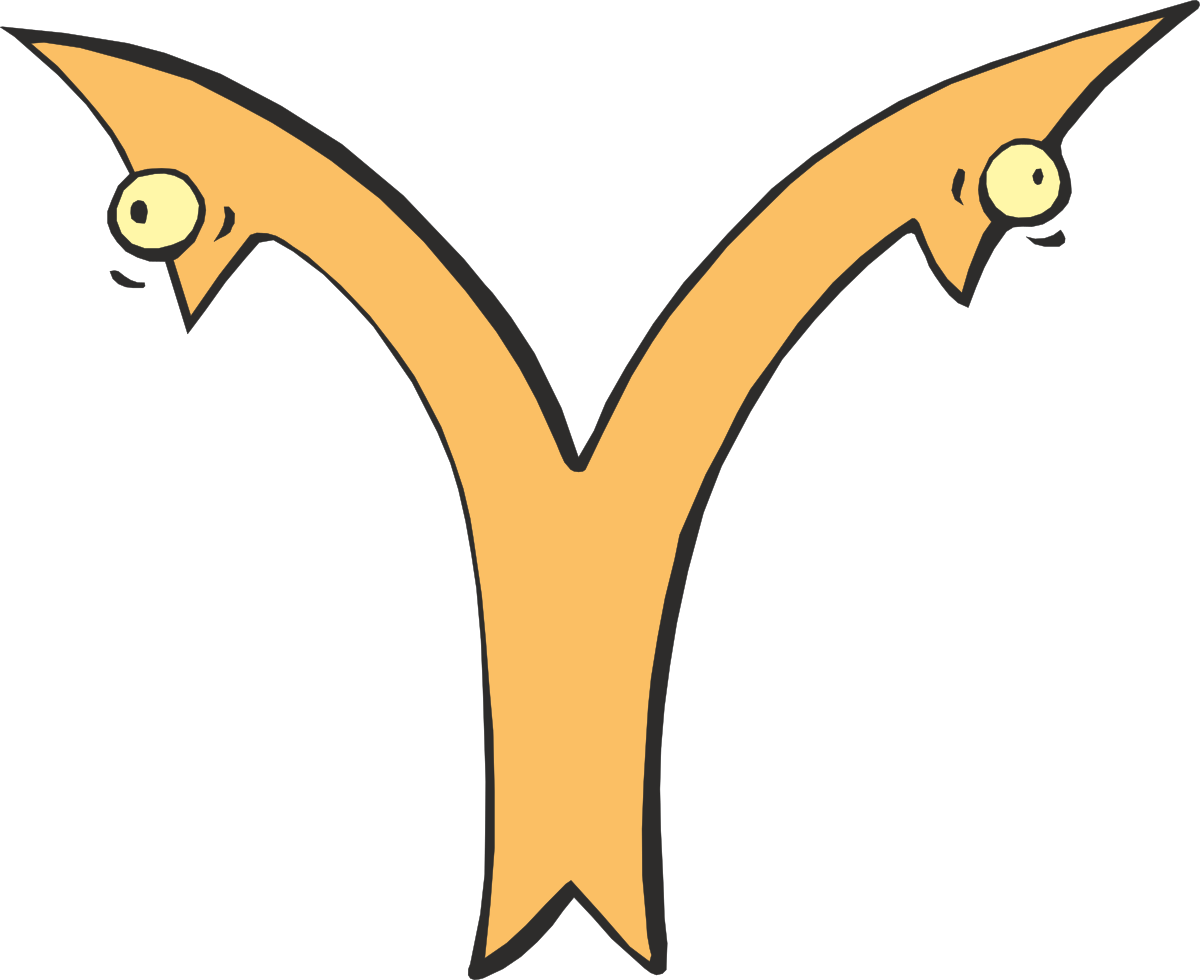 Yellow and Black Logo with Two Eyes - Eye-Catching Clipart Design