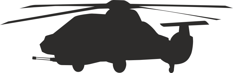 Helicopter Clipart: Pilot in Cockpit Vector Illustration
