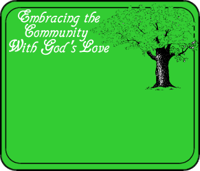 Borders for Holiday Clipart - Green Square with Tree and 'Empathy with Red Love'