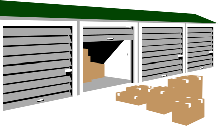 Storage Room Clipart: Detailed Boxes and Organization