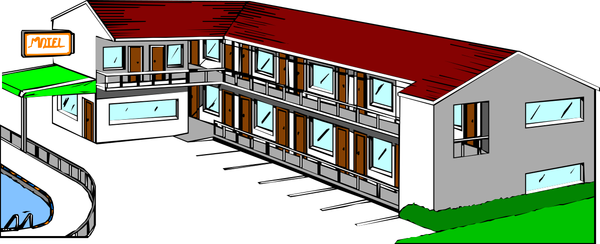 a house with a red roof and a green roof clip art png transparent House with Red Roof and Green Landscape Clipart