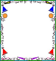 Colorful Confetti Frame and Borders Clipart for Vibrant Designs