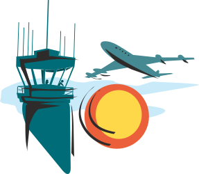 Plane Flying Over Lighthouse Clipart - Stunning Coastal Views