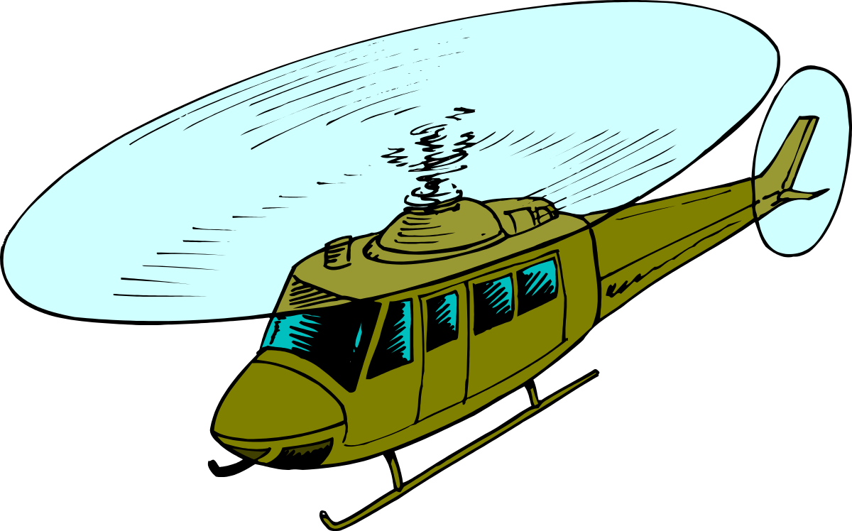 Helicopter Flying in the Sky - Stunning Clipart for Dynamic Designs