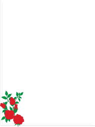 Elegant Borders and Corners with Red Roses on Black Background
