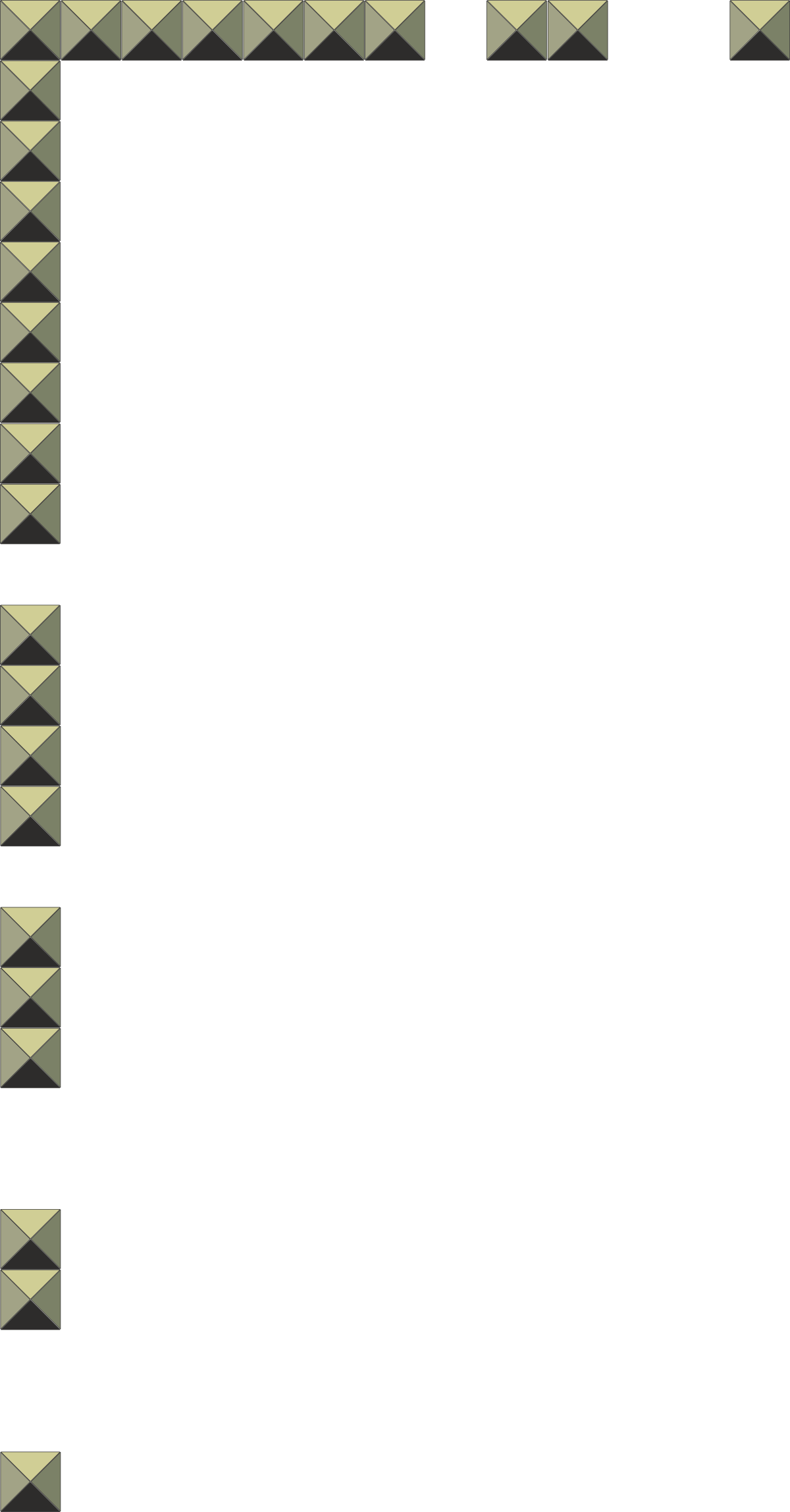 Borders and Corners Clipart: Stylish Black and White Triangle Frame Designs