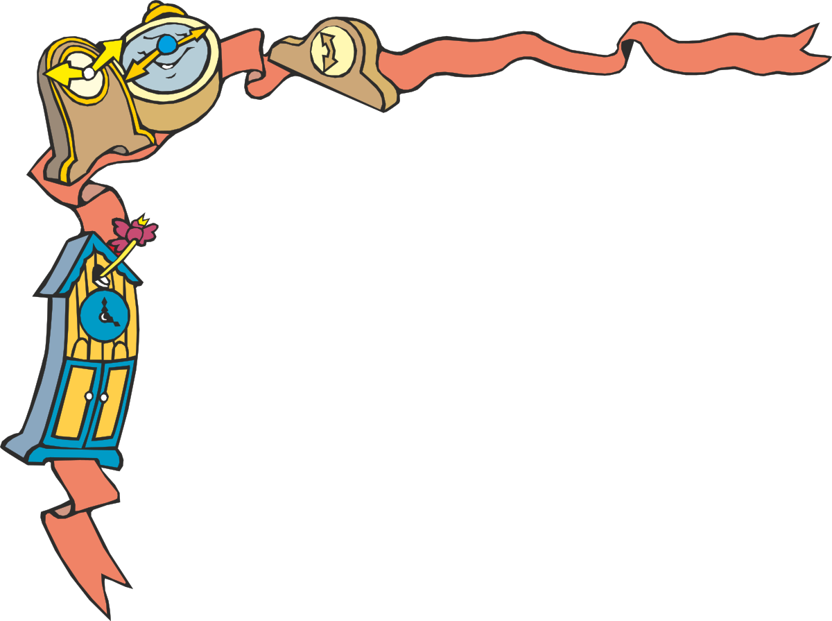 Borders and Corners Clipart - Cartoon Character with Cigarette Design