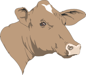 Brown Cow with White Spots - Perfect Clipart for Farm Themes