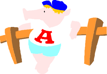 Child in Blue and White Outfit Standing on a Cross - Clipart Scene