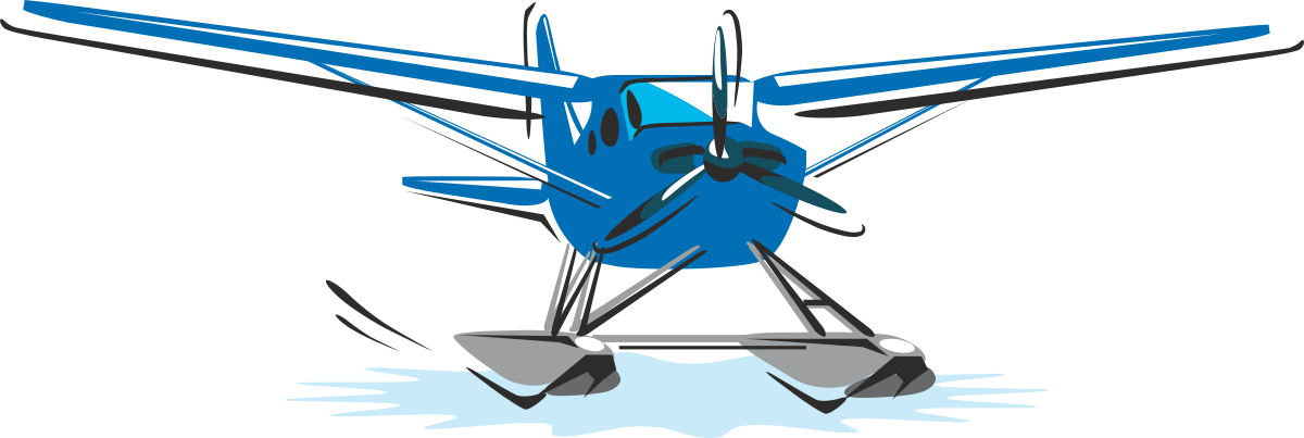 Blue and Black Jet with White Tail - Dynamic Clipart for Aviation Themes