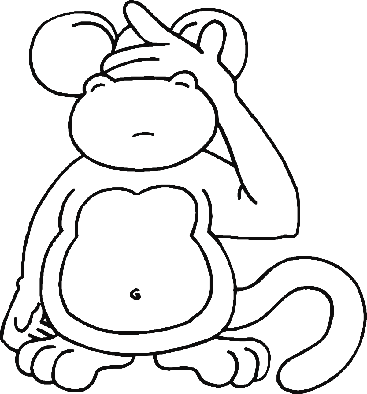 Cartoon Mouse Sitting on the Floor - Adorable Clipart for All Uses