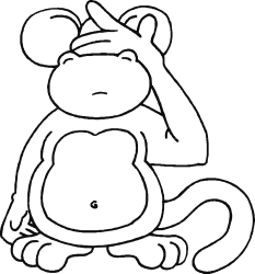 Cartoon Mouse Sitting on the Floor - Adorable Clipart for All Uses