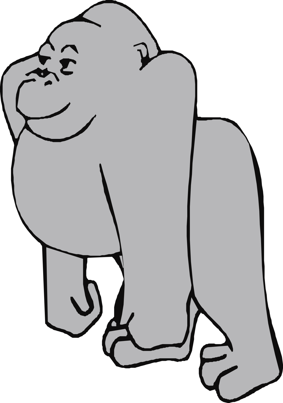 a gorilla with a black background clip art png transparent Gorilla Clipart on Black Background - Bold and Striking
