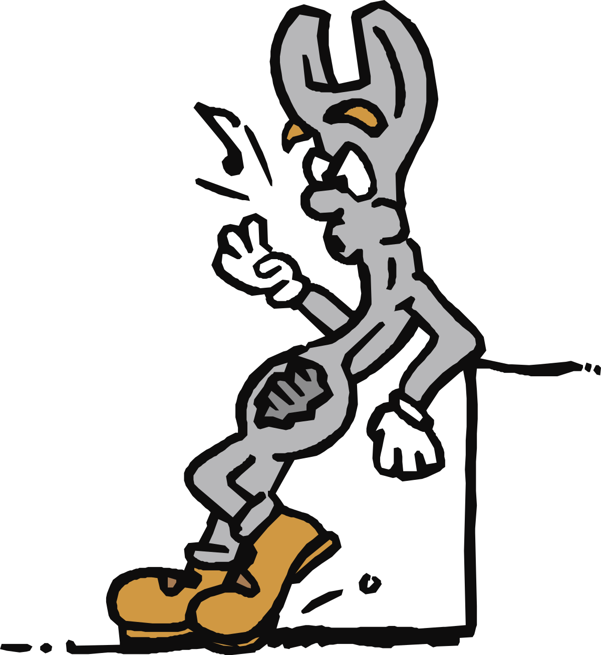 Cartoon Character with Gun and Hat - Playful Clipart for Your Projects
