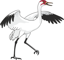 Crane with Wings Spread Out - Stunning Clipart for Nature Enthusiasts