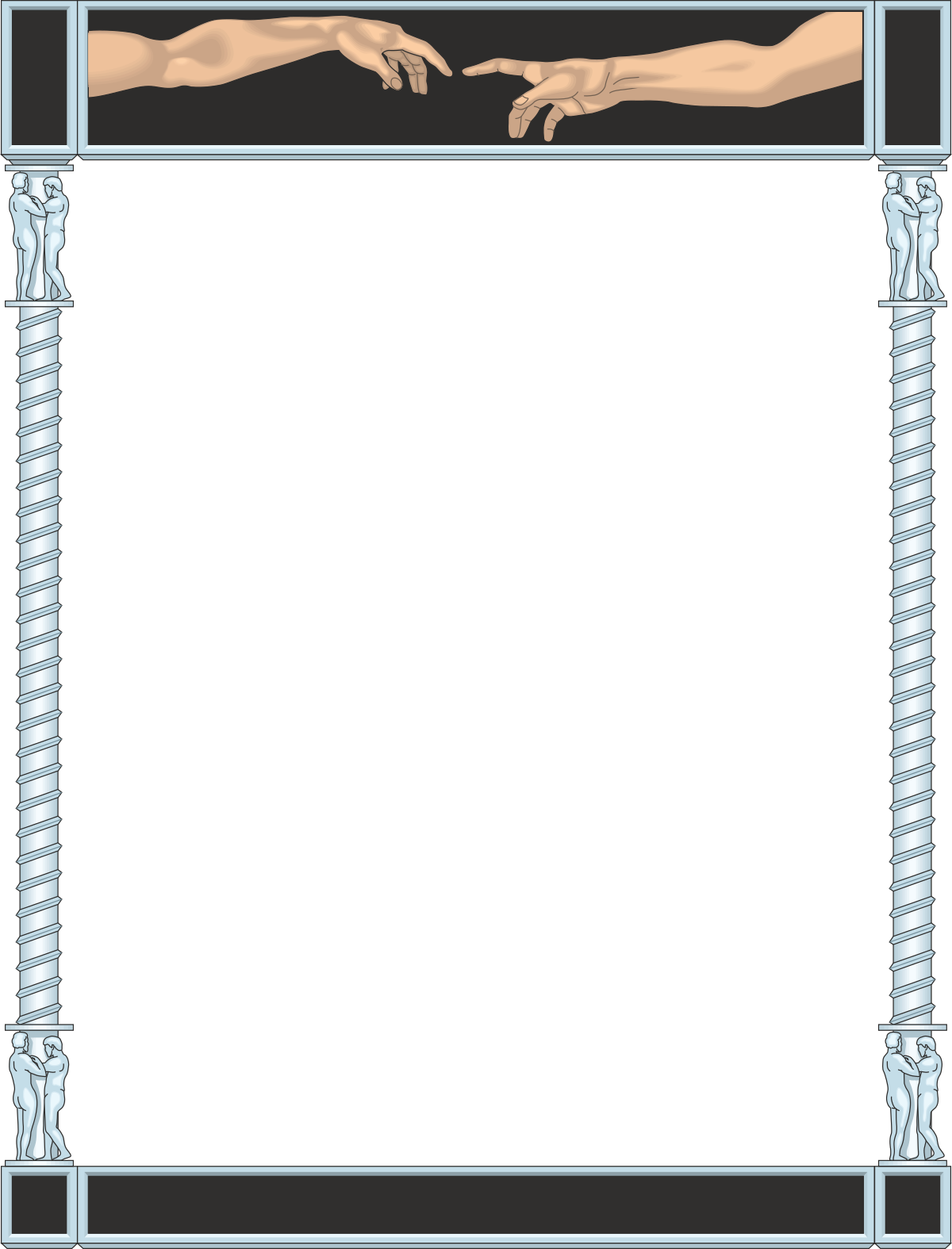 Borders and Frames Clipart: Hand-Held Creation with Paper