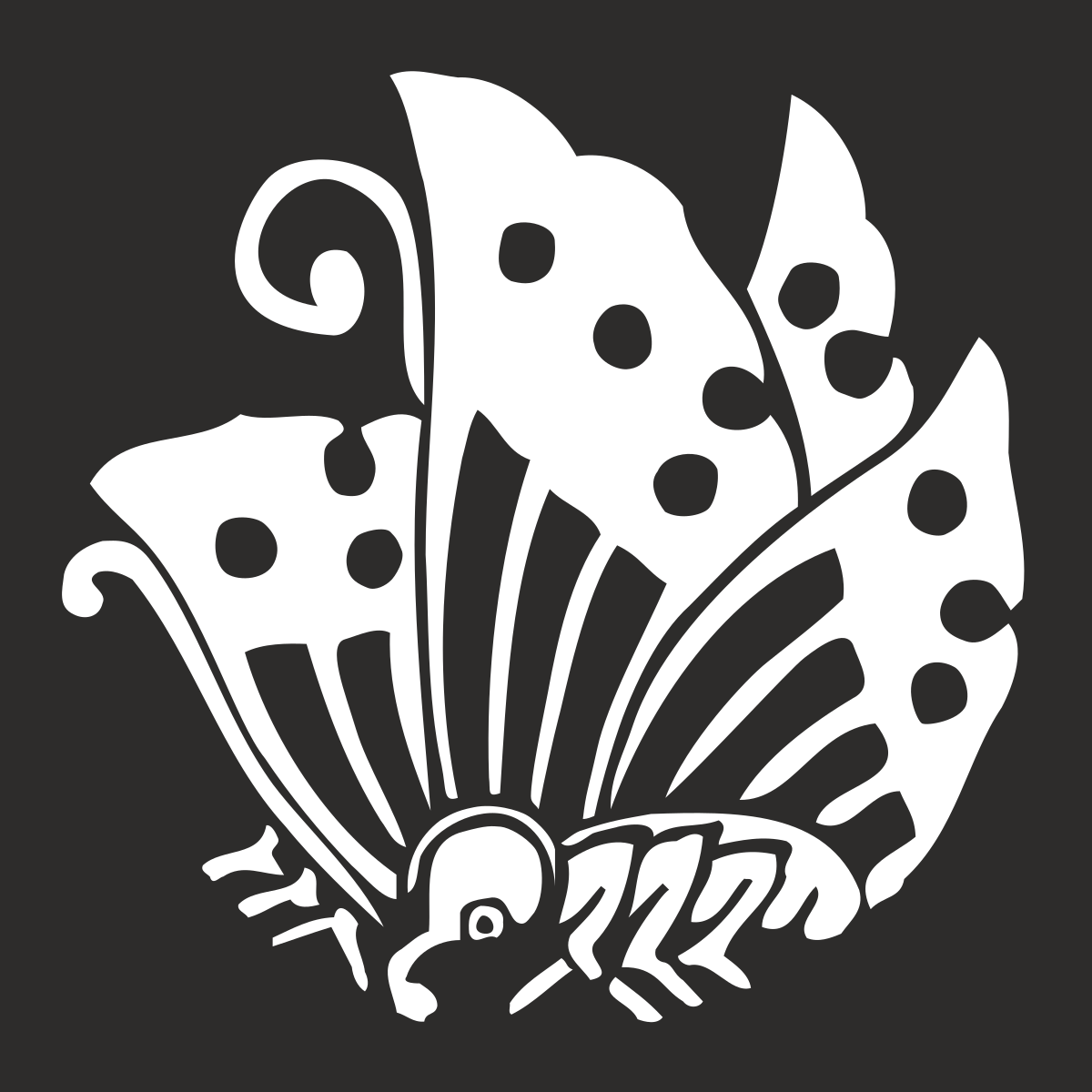Ladybug Illustration: Charming Black and White Clipart