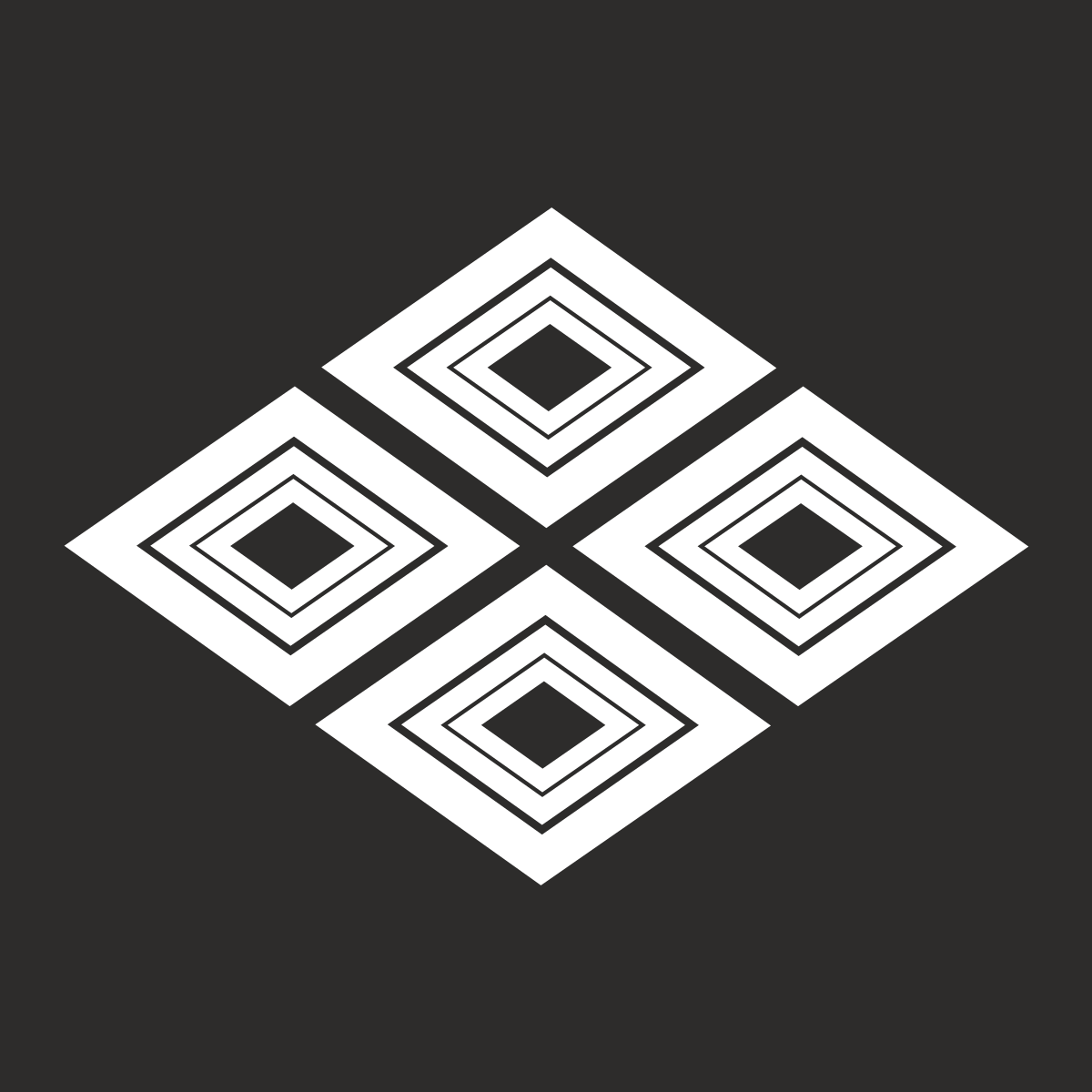 Black and White Logo with Squares - Stylish Graphic Clipart