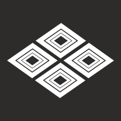 Black and White Logo with Squares - Stylish Graphic Clipart