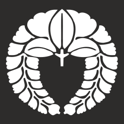 White Wreath with Leaves on Black Background - Elegant Clipart Design