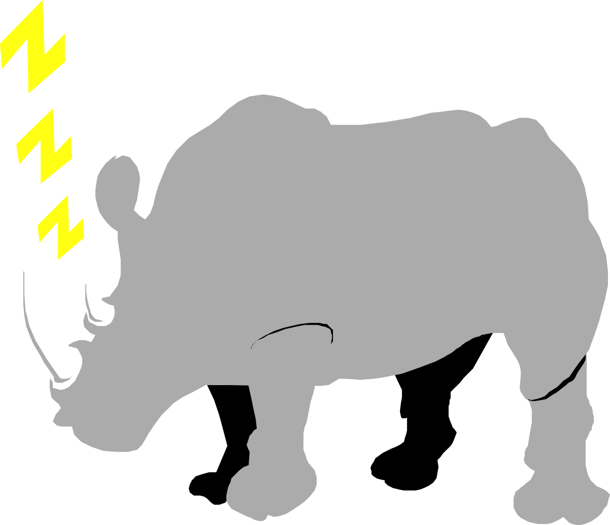 Rhino Clipart - Vibrant and Engaging Rhino Illustrations for Your Projects